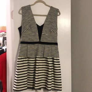BCBG Open Back Striped Dress